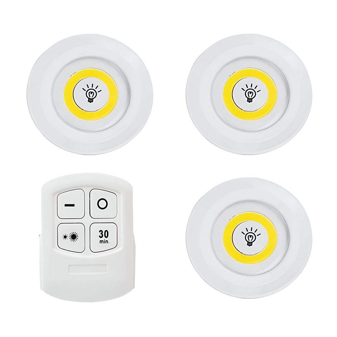 لامپ COB همراه ریموت دار بسته 3 عددی