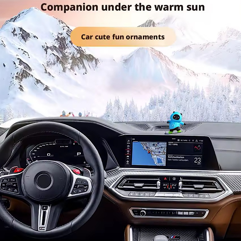 گجت پارک فون خودرو مدل خرس اسکیت سوار متحرک